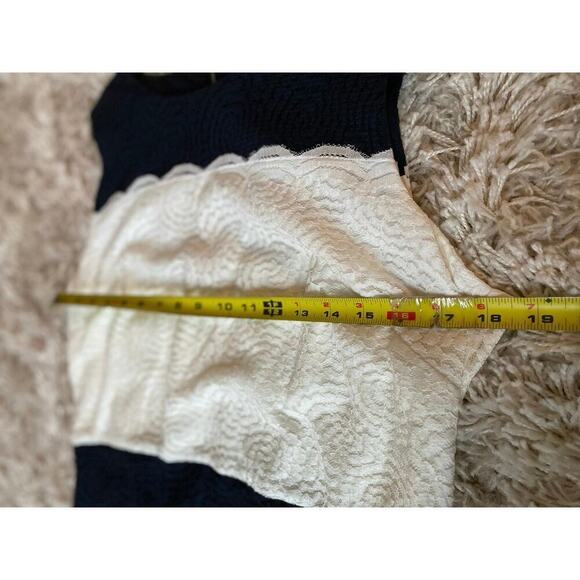 Karl Lagerfeld Colorblock Midi Dress Lace Wedding Prep Summer Resort Vaca Event - Picture 10 of 11